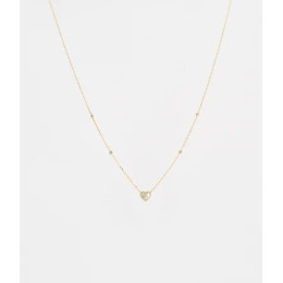 Collier Eternity en acier PVD jaune et oxydes de zirconium, ZAG bijoux, SNS18567-01SEL