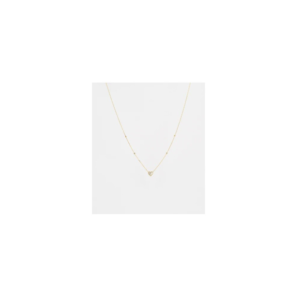 Collier Eternity en acier PVD jaune et oxydes de zirconium, ZAG bijoux, SNS18567-01SEL Collier Eternity en acier PVD jaune et oxydes de zirconium, ZAG bijoux, SNS18567-01SEL