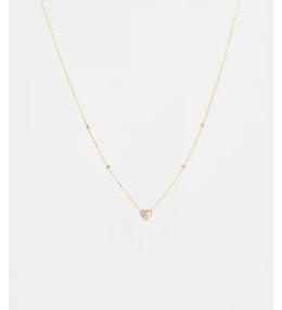 Collier Eternity en acier PVD jaune et oxydes de zirconium, ZAG bijoux, SNS18567-01SEL