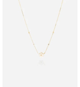 Collier Vahine en acier PVD jaune et nacre, ZAG bijoux, SNS19869-01SEL