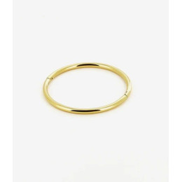 Bracelet rigide chenille en acier PVD jaune, ZAG bijoux, SBJ13488-01UNI