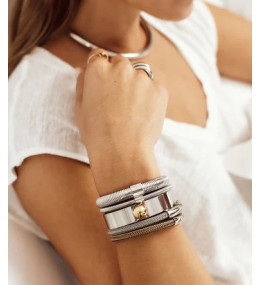 Le Bracelet jonc Nadège en acier PVD jaune, ZAG bijoux, SBJ22104-01UNI4