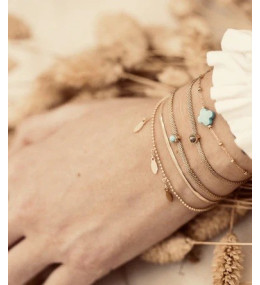 Le Bracelet Velasquez en acier PVD jaune et nacre, ZAG bijoux, SBS07970-01SEL