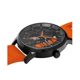 La Montre homme Pierre Lannier, PADDOCK (orange), Automatique caoutchouc, 341A499