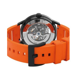La Montre homme Pierre Lannier, PADDOCK (orange), Automatique caoutchouc, 341A499