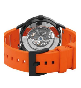 La Montre homme Pierre Lannier, PADDOCK (orange), Automatique caoutchouc, 341A499