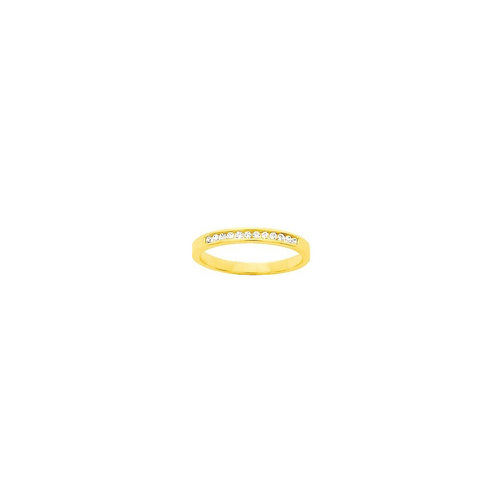 L'Alliance or jaune 375/1000, oxydes de zirconium taille brillant by Stauffer