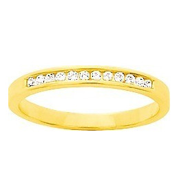 L'Alliance or jaune 375/1000, oxydes de zirconium taille brillant by Stauffer