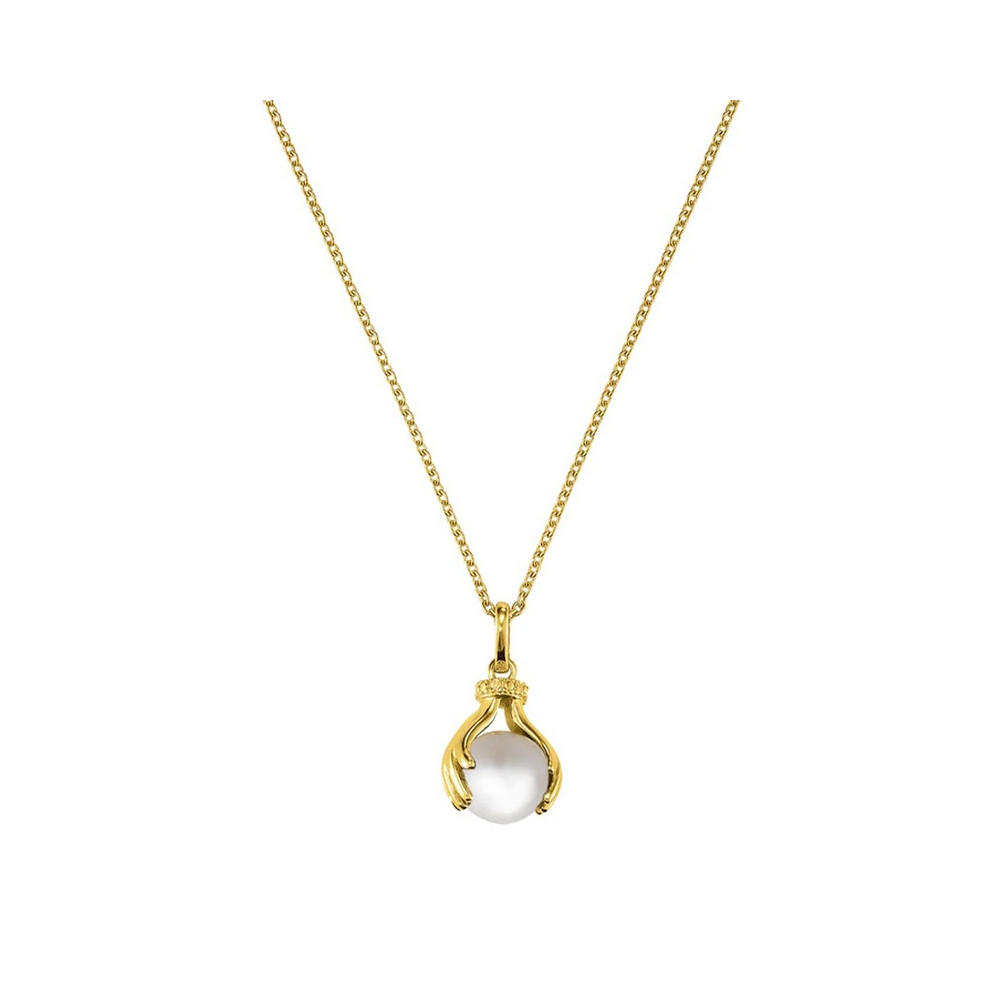 Collier Jourdan Bijoux Hélicé, perle de culture et argent 925/1000 doré or jaune, AJF170223N