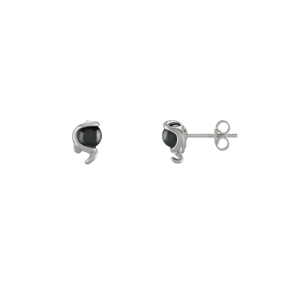 Boucles d'oreilles Jourdan Bijoux Dune, hématite et argent 925/1000, AJF170225E