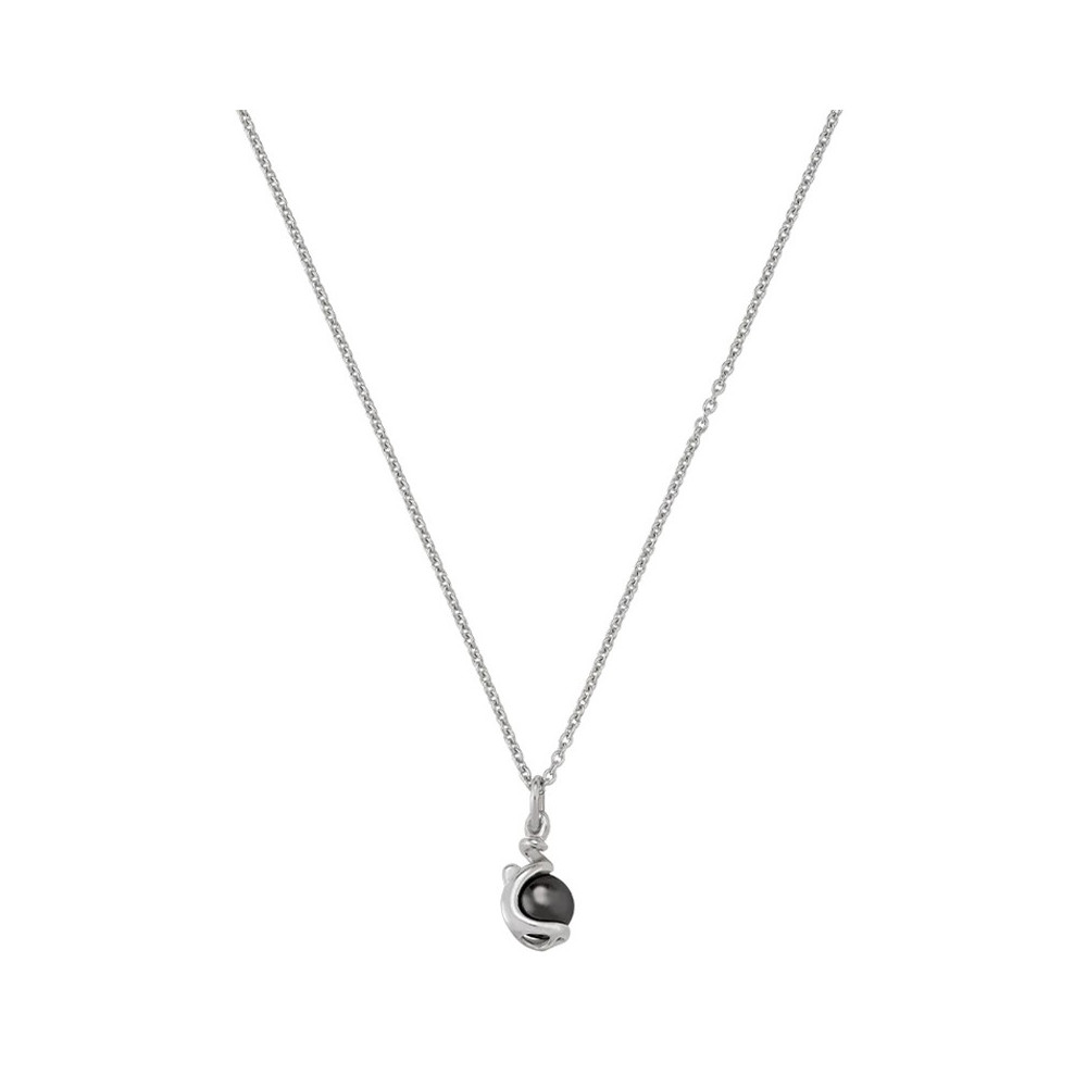 Collier Jourdan Bijoux Dune, hématite et argent 925/1000, AJF170229N