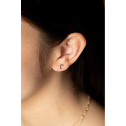 Boucles d'oreilles plaqué or, La Garçonne Diamant 26400042