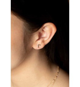 Boucles d'oreilles plaqué or, La Garçonne Diamant 26400042