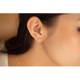 Boucles d'oreilles plaqué or, La Garçonne Diamant 26400042