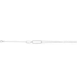 Le Bracelet argent 925/1000, motifs ovales et 52 oxydes de zirconium by Stauffer