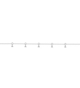Bracelet argent 925/1000 et 5 oxydes de zirconium by Stauffer