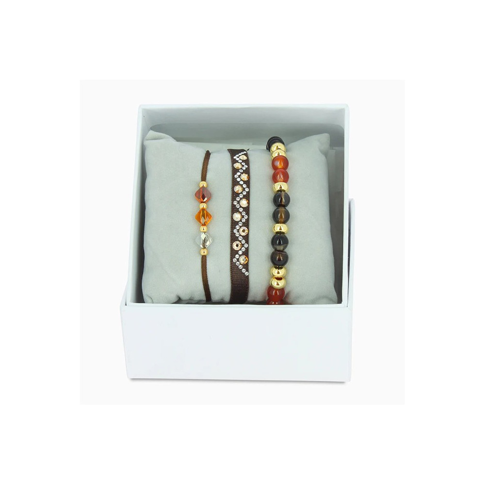 Strass Box Triangle Strass SS17, Les interchangeables, Marron, 038749