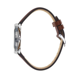 Montre Homme Lip Dauphine, acier et cuir, 38 mm, quartz, Ref 671955