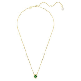 Le Collier Swarovski Una Angelic, Coupe ronde, Pavé, Vert, Placage de ton or, 5680557