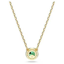 Le Collier Swarovski Una Angelic, Coupe ronde, Pavé, Vert, Placage de ton or, 5680557