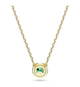 Le Collier Swarovski Una Angelic, Coupe ronde, Pavé, Vert, Placage de ton or, 5680557
