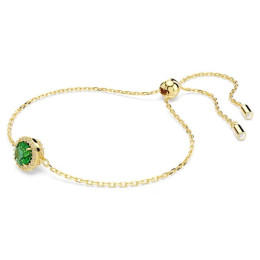 Le Bracelet Swarovski Una Angelic, Coupe ronde, Pavé, Vert, Placage de ton or, 5680559