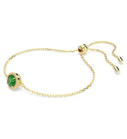 Le Bracelet Swarovski Una Angelic, Coupe ronde, Pavé, Vert, Placage de ton or, 5680559