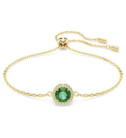 Bracelet Swarovski Una Angelic, Coupe ronde, Pavé, Vert, Placage de ton or, 5680559