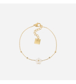 Bracelet Vahine en acier PVD jaune et nacre, ZAG bijoux, SBS19869-01SEL