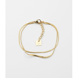Bracelet Neusis en acier PVD jaune, ZAG bijoux, SBS5018-01UNI