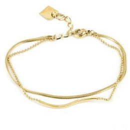 Le Bracelet Neusis en acier PVD jaune, ZAG bijoux, SBS5018-01UNI
