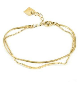 Le Bracelet Neusis en acier PVD jaune, ZAG bijoux, SBS5018-01UNI