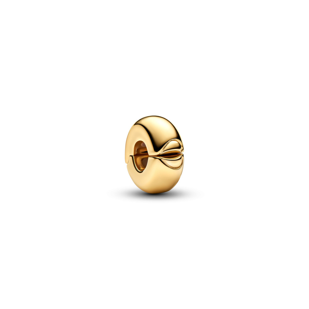 Charm clip Pandora Moments, Coeur, en métal doré or jaune 585/1000, 763678C00