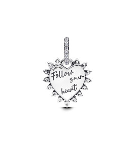 Le Charm Pandora Moments, coeur scintillant avec coeur et flêche, en argent 925/1000 793667C01