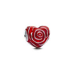 Charm Pandora Moments, Coeur de rose, en argent 925/1000 793673C01