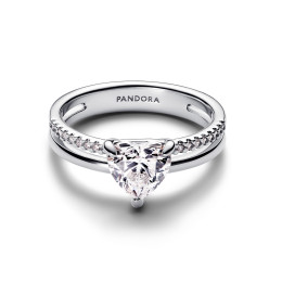 La Bague Pandora Timeless, Coeur scintillant en argent 925/1000, 193100C01