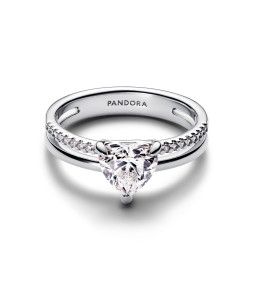 La Bague Pandora Timeless, Coeur scintillant en argent 925/1000, 193100C01