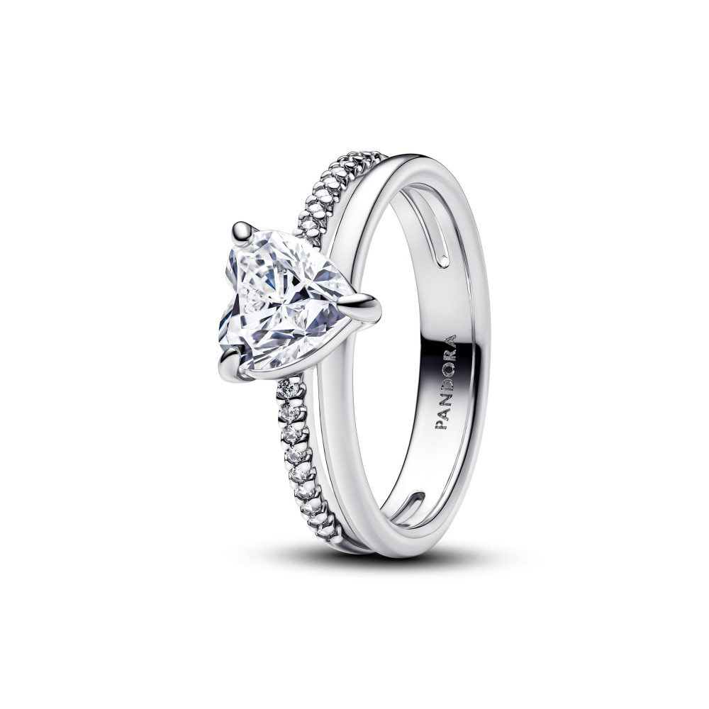 Bague Pandora Timeless, Coeur scintillant en argent 925/1000, 193100C01
