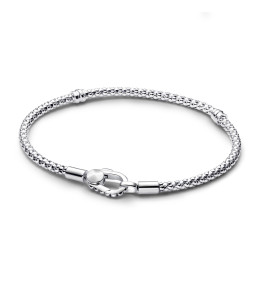 Bracelet Pandora Moments, mailles cloutées, en argent 925/1000, 593681C00