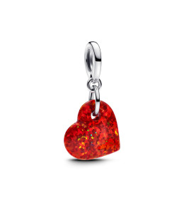Charm pendentif Pandora moments, coeur rouge opalescent en argent 925/1000, 793348C01