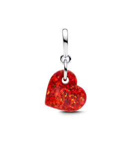 Le Charm pendentif Pandora moments, coeur rouge opalescent en argent 925/1000, 793348C01