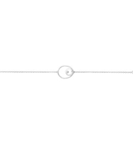 Bracelet argent 925/1000, motifs cercles et 1 oxyde de zirconium by Stauffer