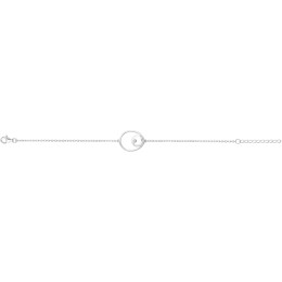 Le Bracelet argent 925/1000, motifs cercles et 1 oxyde de zirconium by Stauffer