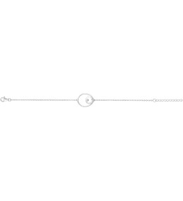 Le Bracelet argent 925/1000, motifs cercles et 1 oxyde de zirconium by Stauffer