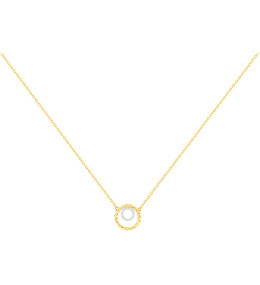 Collier plaqué or, motifs ronds et 17 oxydes de zirconium by Stauffer