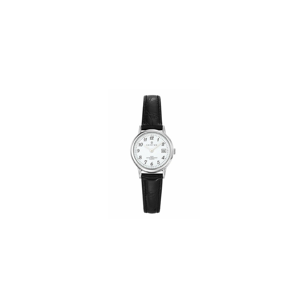 Montre Femme CERTUS Analogique Aiguilles, cuir noir 644391 Montre Femme CERTUS Analogique Aiguilles, cuir noir 644391