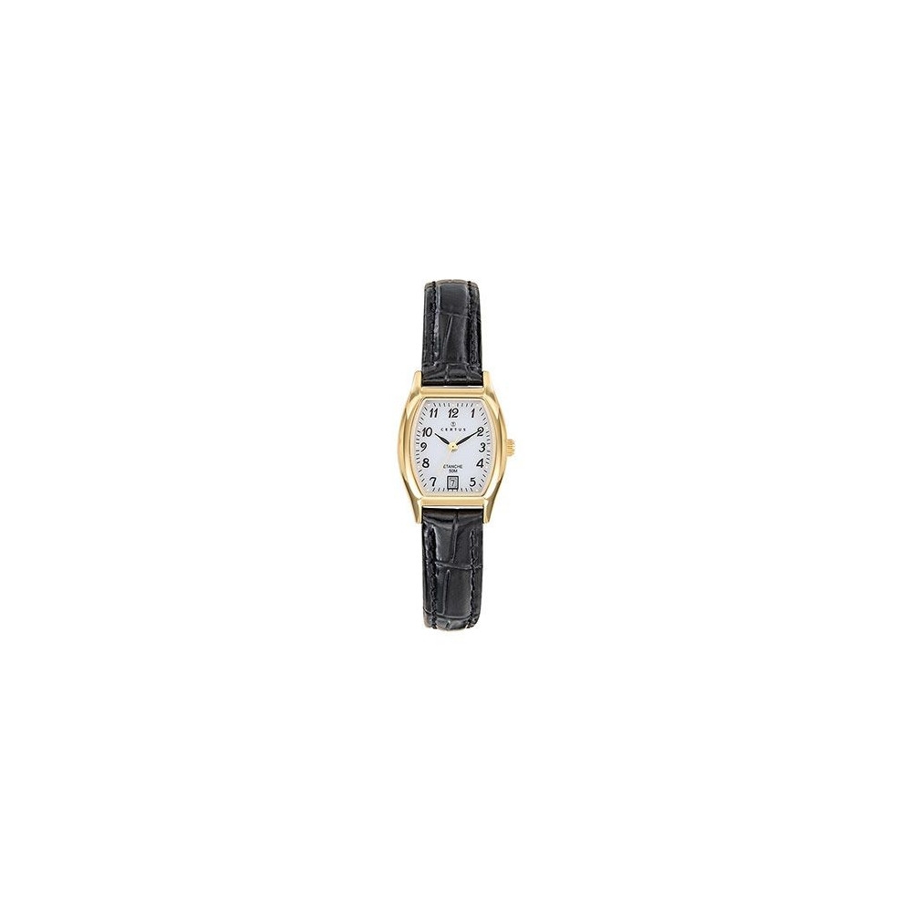 Montre Femme CERTUS Analogique Aiguilles, cuir noir 646601 Montre Femme CERTUS Analogique Aiguilles, cuir noir 646601