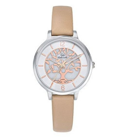 Montre Femme GO Analogique Aiguilles, cuir beige clair, arbre de vie, 699522