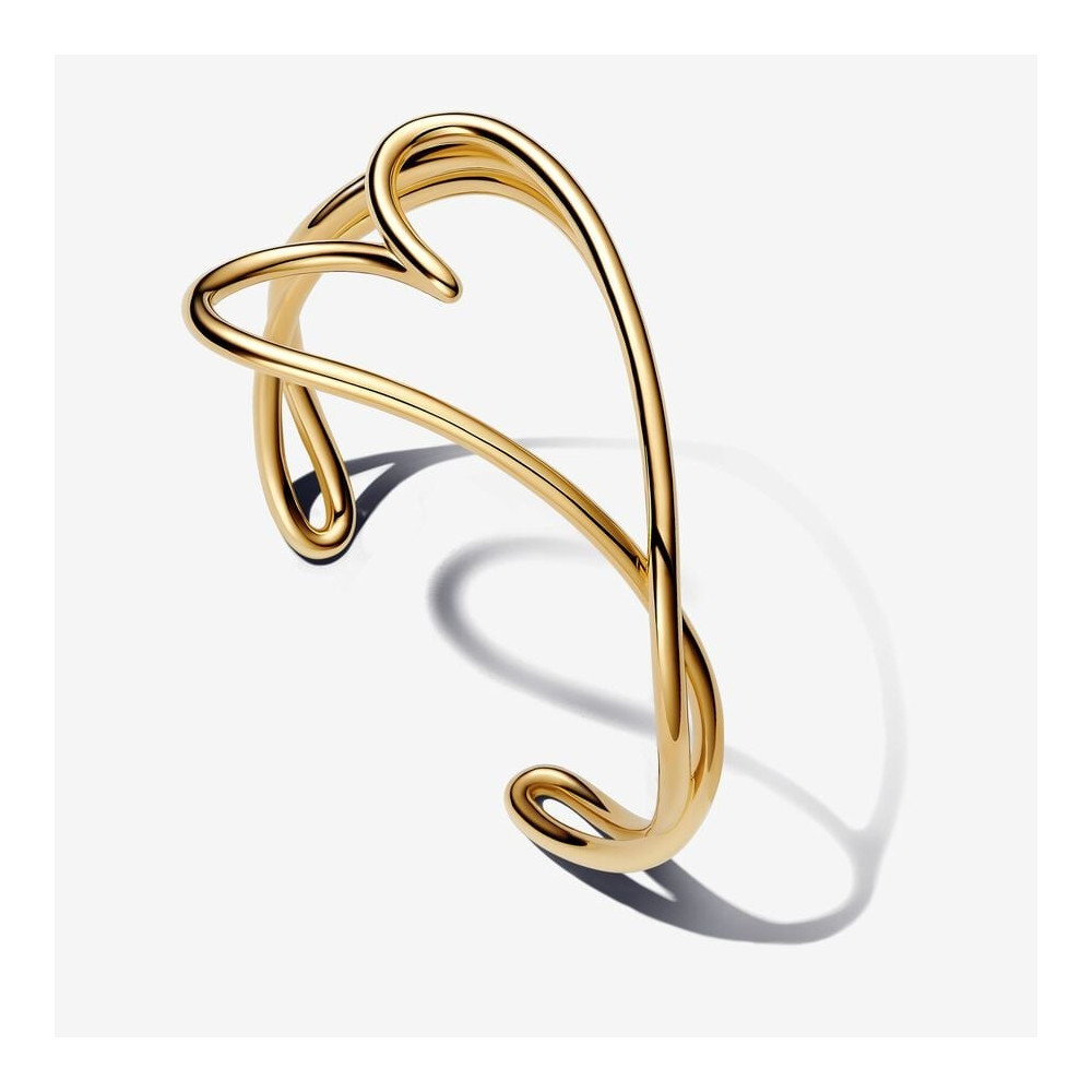 Bracelet Pandora Essence, coeur organique en métal doré or jaune 585/1000, 563808C00