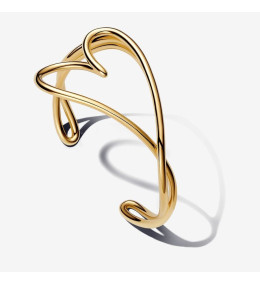 Bracelet Pandora Essence, coeur organique en métal doré or jaune 585/1000, 563808C00